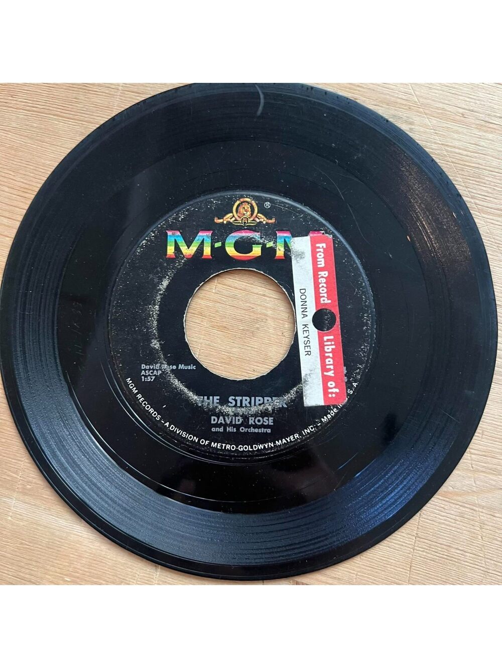 David Rose and his Orchestra - The Stripper/EBB Tide 45rpm VG+ R12